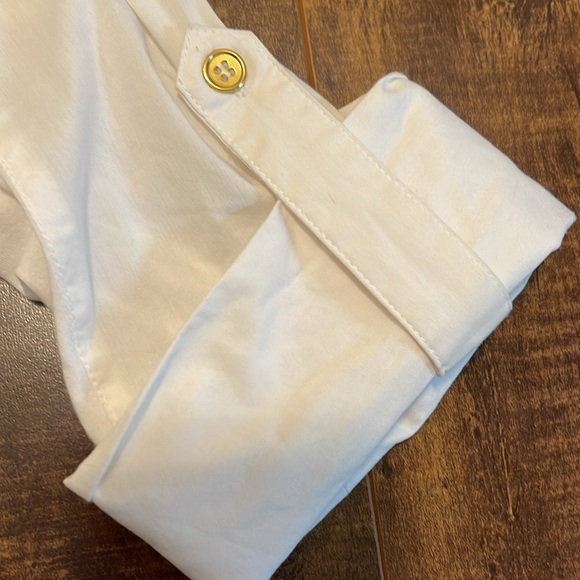 White Blouse Gold Buttons Size Small - Picture 5 of 6